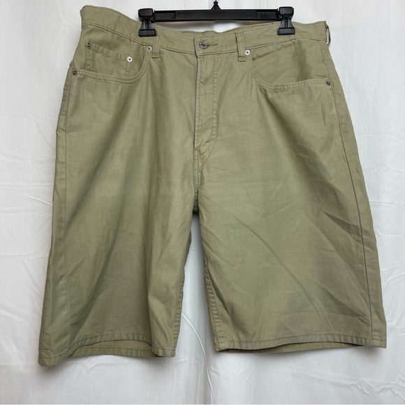 Levi’s 569 Loose Straight FIT Shorts 100%‎ cotton khaki Men’s Summer Size 38 - Picture 1 of 9